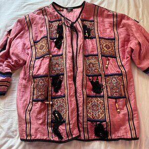 Vintage pink silk jacket